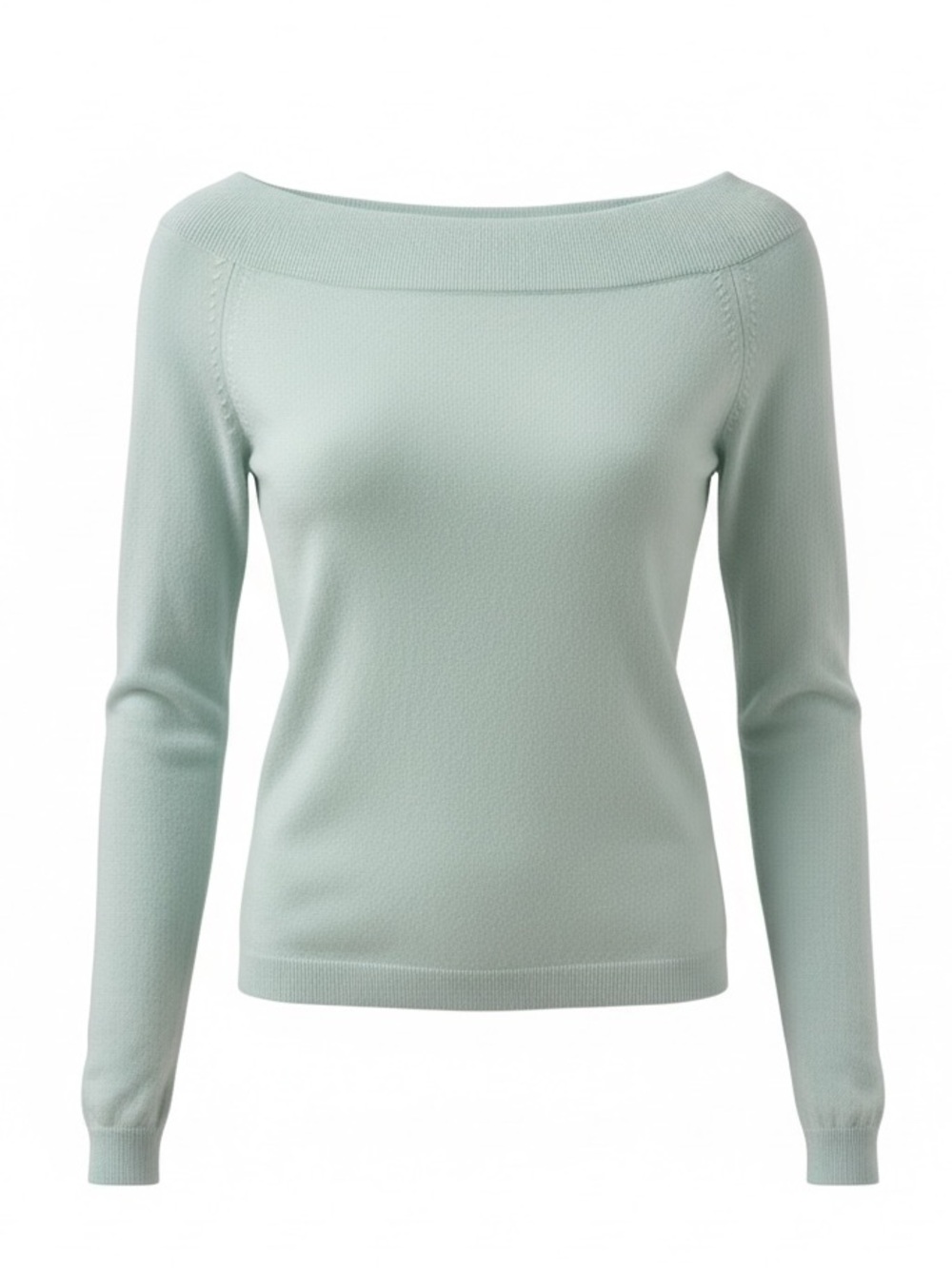 Banana Republic Light Blue Bateau Neck Long Sleeve Cashmere Sweater Size Medium